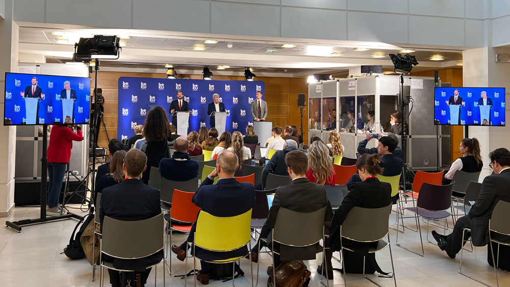View on the press conference after the Informal Meeting of Environment Ministers 
